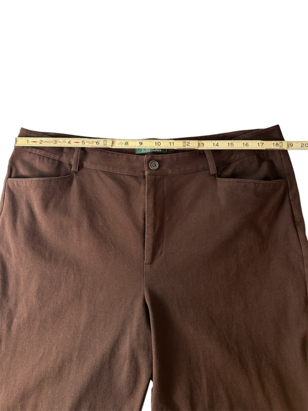 Lauren Ralph Lauren Chocolate Brown Size 16 Button Zip Fly Straight Leg Pants - Picture 6 of 9